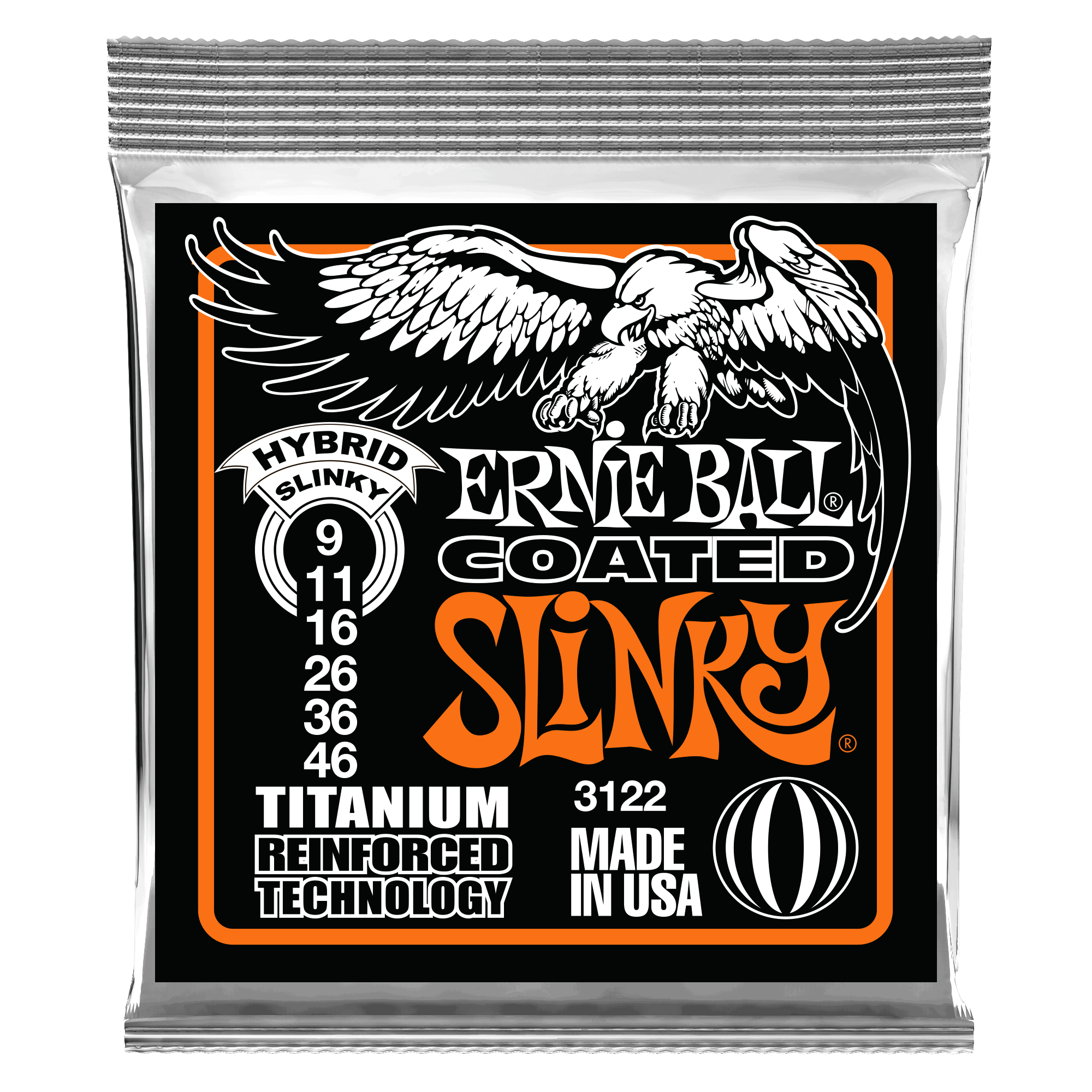 Струны для электрогитары Ernie Ball Titanium Hybrid Slinky