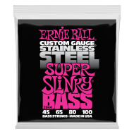 Струны для бас-гитары Ernie Ball 2844 Bass Stainless Super Slinky